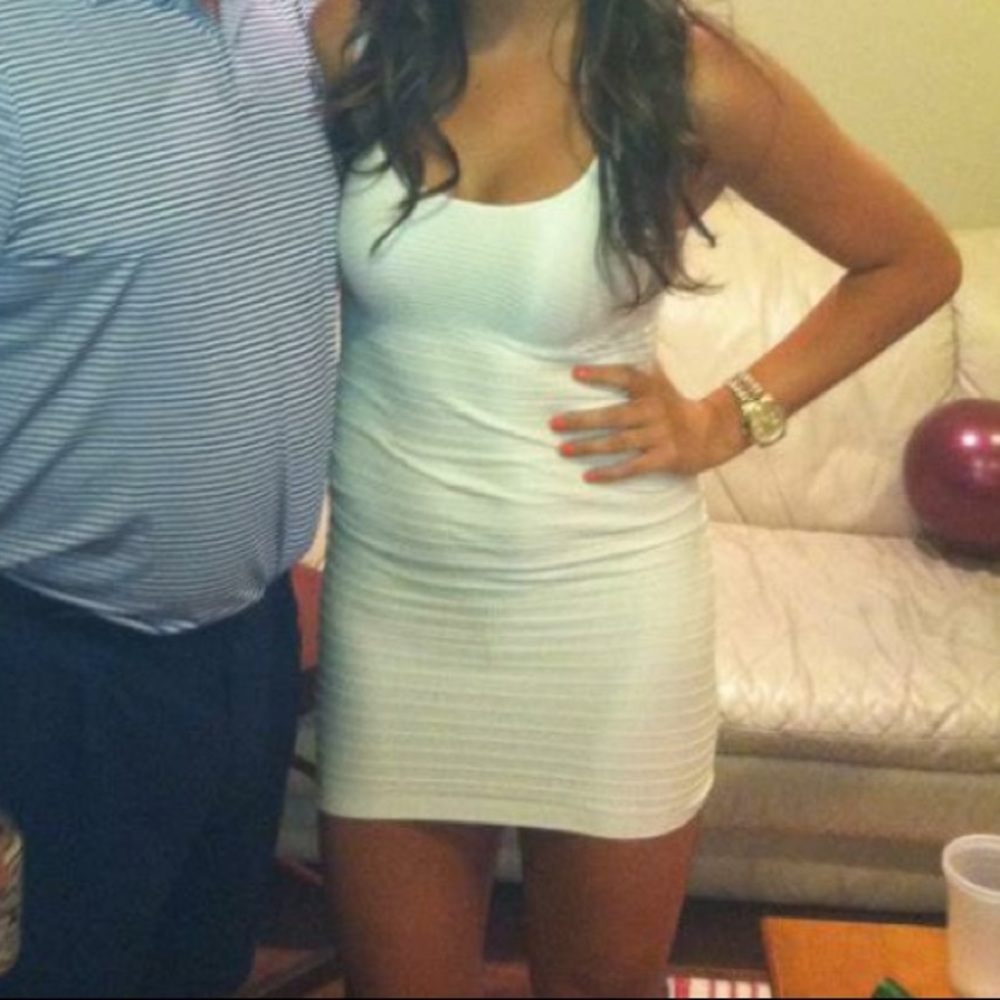 White mini dress